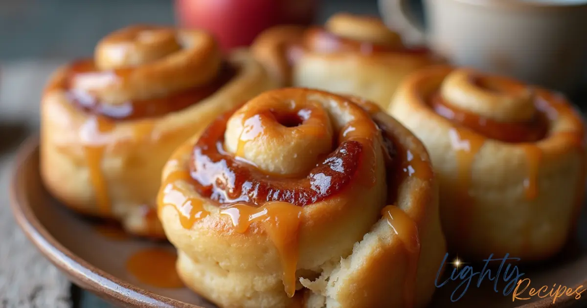 cinnamon rolls with apple pie filling