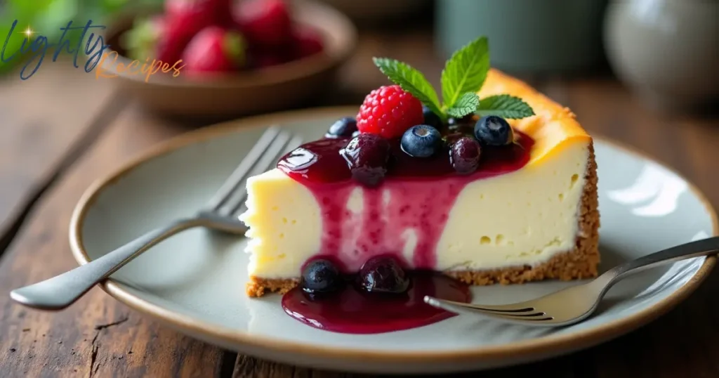 Cottage Cheese Greek Yogurt Cheesecake